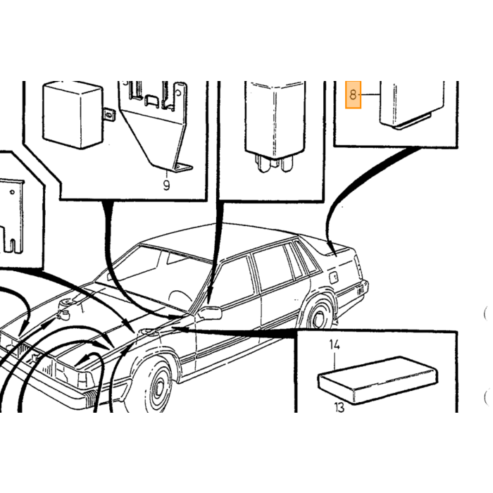 Volvo Failure Sensor Volvo onderdeel nr 9128815