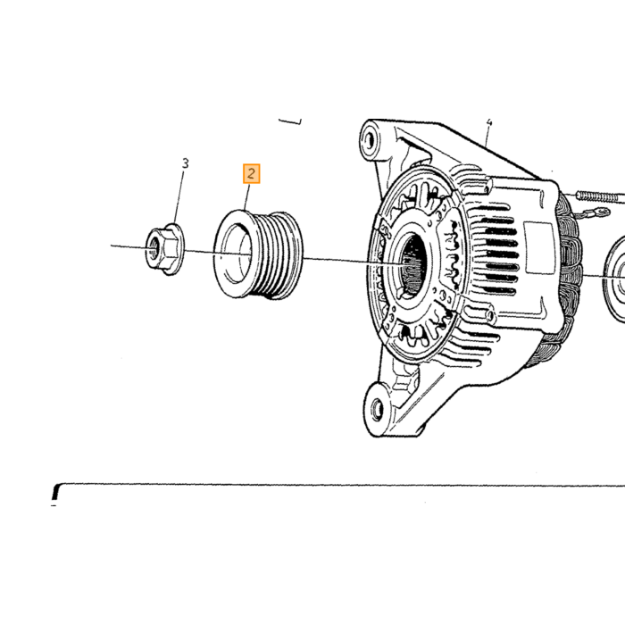 Volvo poelie pulley Volvo onderdeel nr 9128974