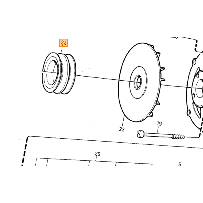 Volvo poelie pulley Volvo onderdeel nr 9130096