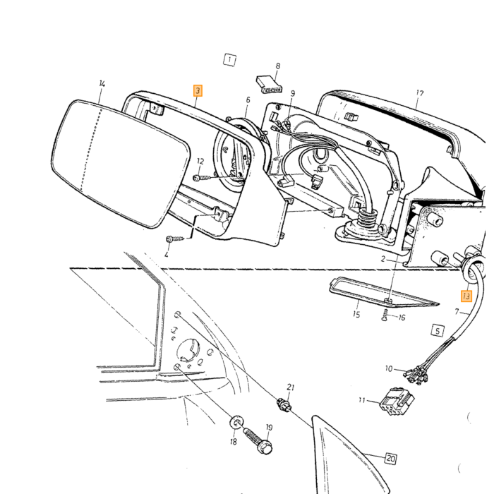 Volvo Clip Panel Door moulding Seal strip Bonnet Volvo 700 850 900 S70 V70 (-2000) S90 V90 (-1998) Volvo onderdeel nr 9133073