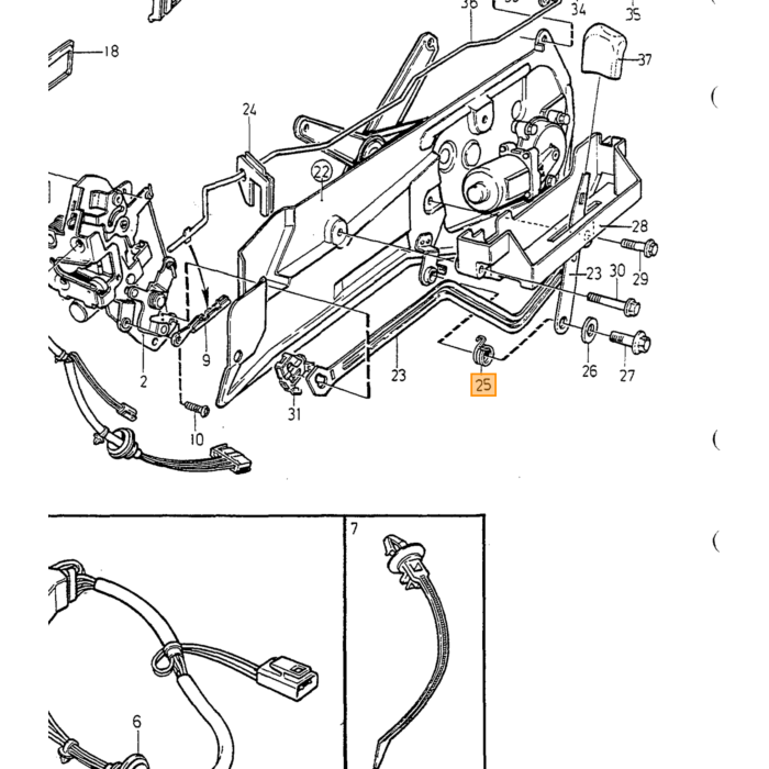 Volvo Deur portier Opener links Volvo onderdeel nr 9133226