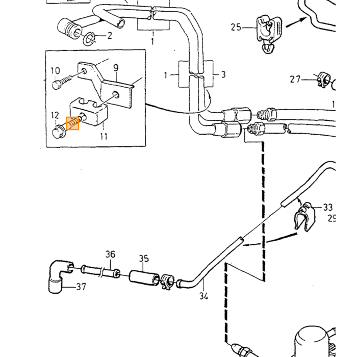 Volvo houder Volvo onderdeel nr 9135422
