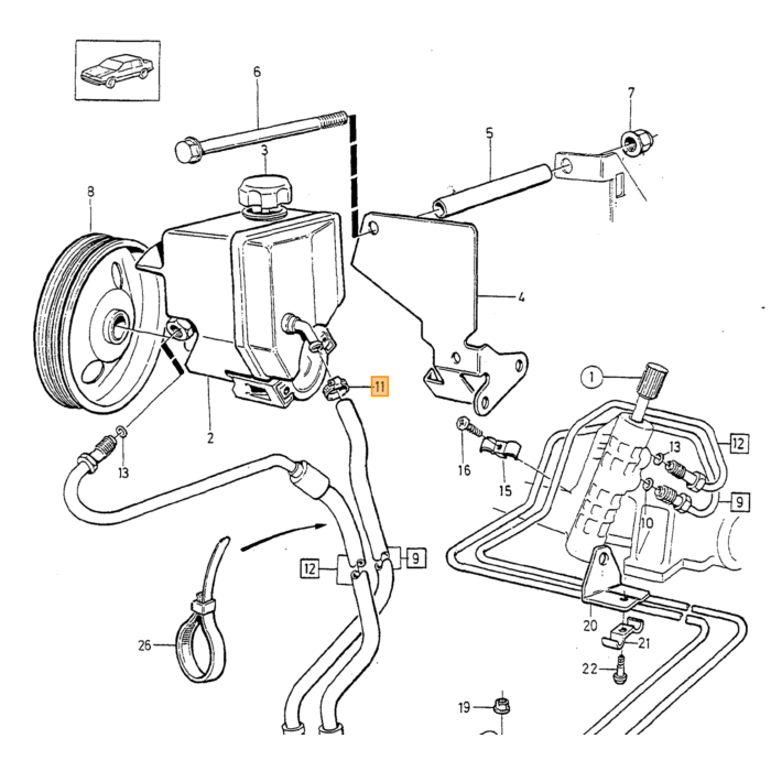 Volvo Stuurhuis 850+S70+V70 -2000 2WD C70-2005  ref  5003815 6800275 8251305 8602270 9140421 9169210 9461275 Volvo onderdeel nr 9140421