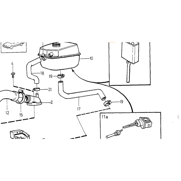 Volvo Koelwaterpeilsensor Volvo 850 - V70 - S70 - C70 - XC70 Volvo onderdeel nr 9141134