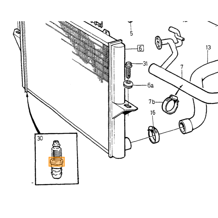 Volvo Koelvloeistof Pijp  850 +S70 V70 (-2000)  Volvo onderdeel nr 9142744