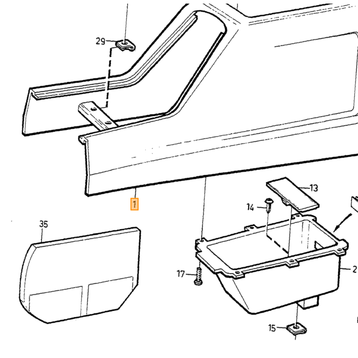 Volvo geluid Wall rechts Volvo onderdeel nr 9145938