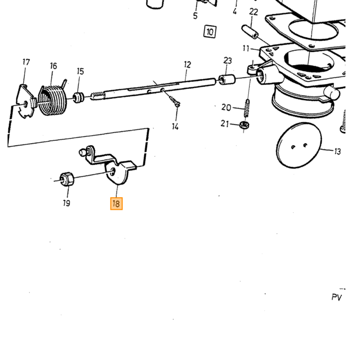 Volvo gasklephuis  940/740 Volvo part 9146896 Volvo onderdeel nr 9146896
