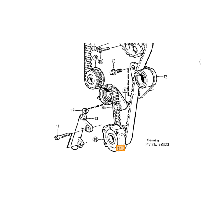 Volvo TIMING versnelling huis Volvo onderdeel nr 9146937