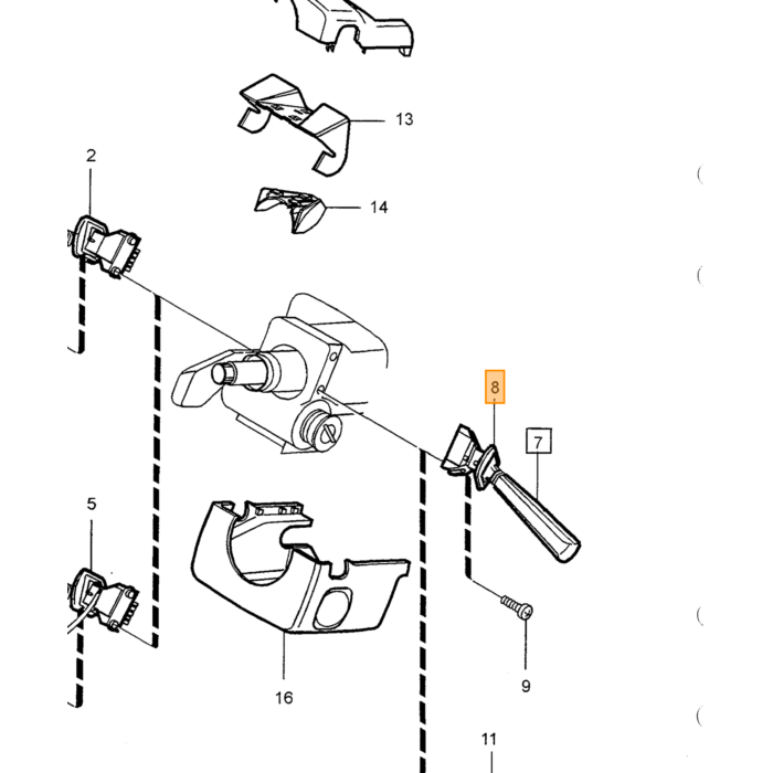 Volvo Koplamp wisser arm links 850 - C70 -2005  S / V40 -2004 S70 V70  -2000 .V70XC -2000 C70 V40 S70 S40 V70 850 Xc70 Volvo onderdeel nr 9151655