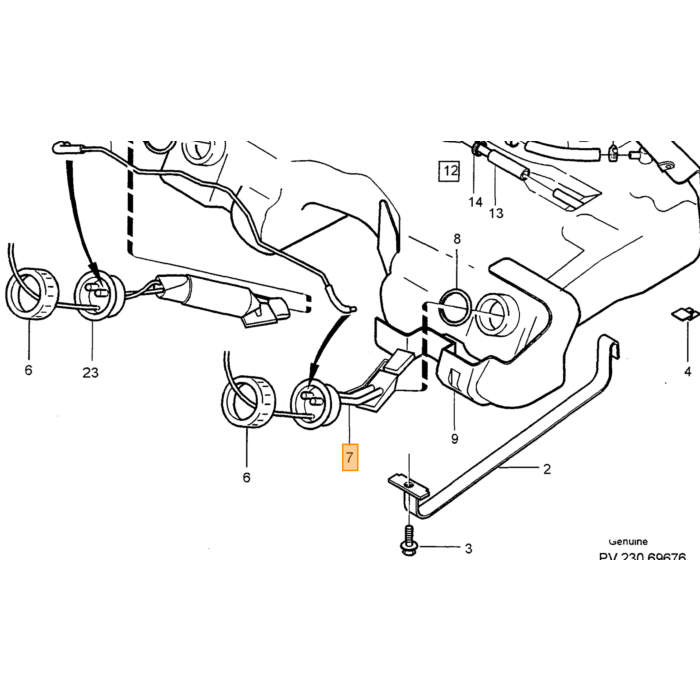 Volvo Druk sensor benzine tank S70+V70 niet meer leverbaar Volvo onderdeel nr 9155870