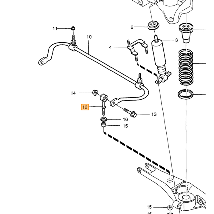 Stabilisatorlänk AWD bak 850 v70 c70 s70 xc70