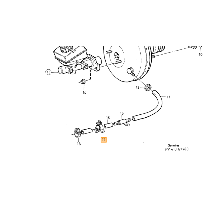 Volvo Hoofdremcilinder Zonder Traction Controle Volvo S70 - V70 - C70 - XC70 - 850 Volvo onderdeel nr 9157737