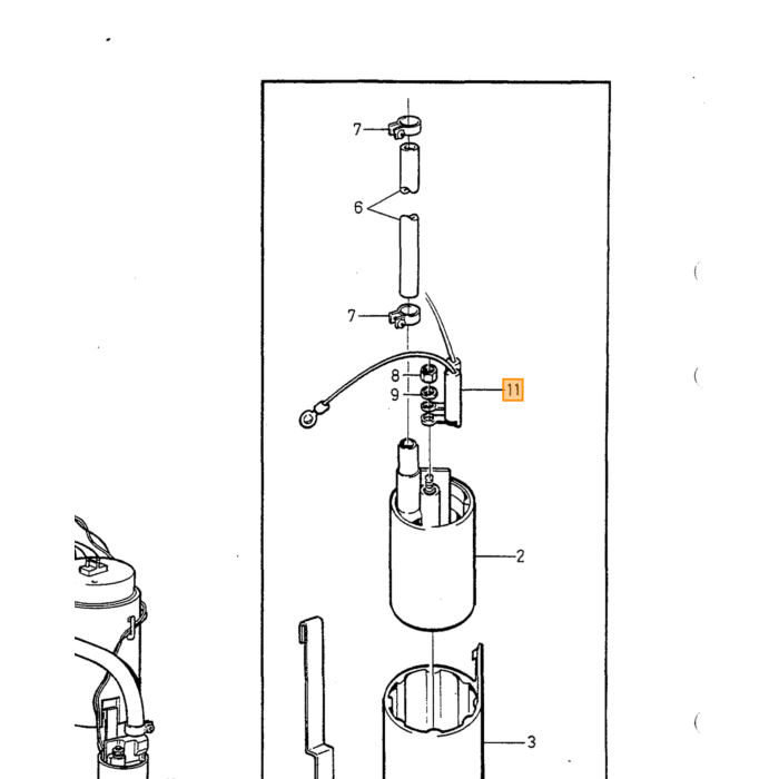 Volvo Zender unit  benzine tank Volvo 900 940 960 s90 v90  zie 9438756 Volvo onderdeel nr 9180931