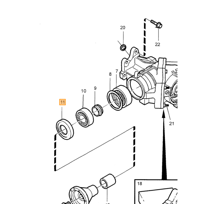 Volvo Afdichtring keerring Aandrijfas haakse overbrenging Volvo 850 - 940 - 960 - S60 - S70 - V70 - XC70 - S80 - S90 - XC90 Volvo onderdeel nr 9183891