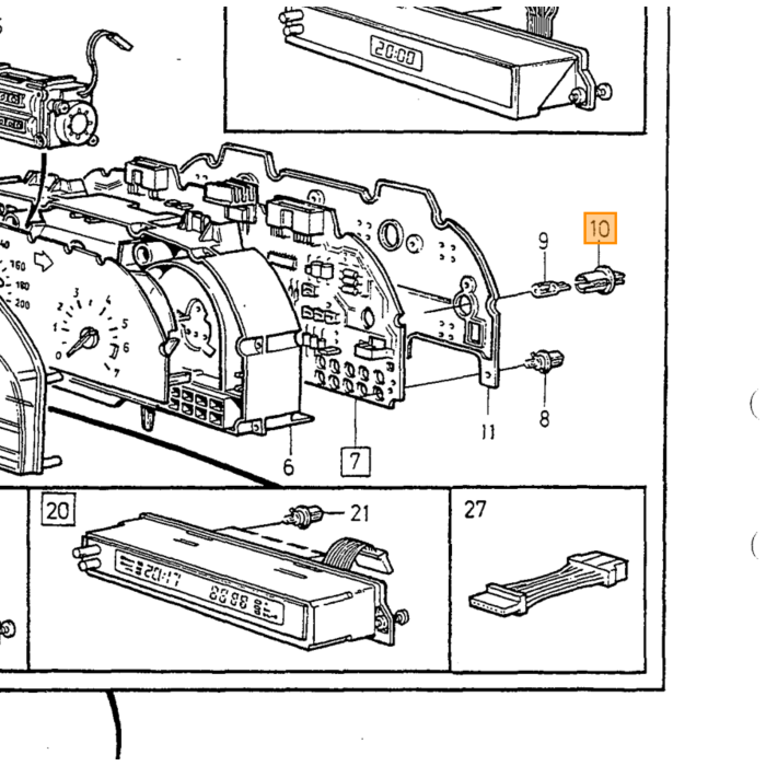Volvo Koelvloeistof Temperatuur Indicator Volvo 850 - 940 - 960 - S90 - V90 - S70 - V70 - C70 - XC70 - S40 - V40 Volvo onderdeel nr 9186486