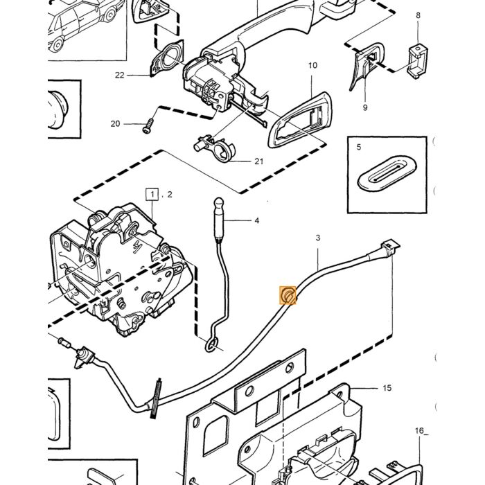 Volvo Gasdemper gasveer achterklep 850 Estate V70 XC70 1993-2000 (9485548)koffer Volvo onderdeel nr 9187315