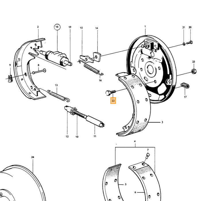 Volvo Bout wielremcilinder 87450 87451(955511-955512) Volvo onderdeel nr 921802 