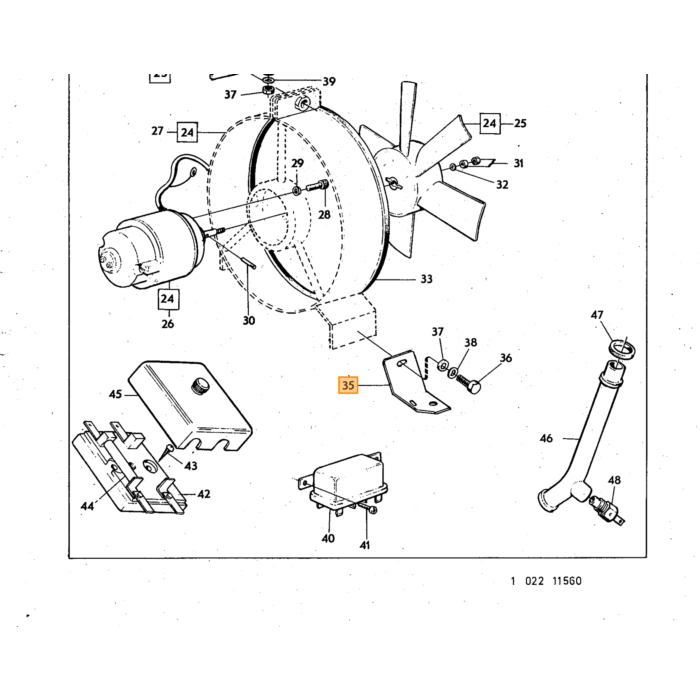 Volvo Bout UNC 3/8 x 18 voorbalk PV/bumpersteun p1800  radiateur voor (955675) 191543 gordel pv onder Volvo onderdeel nr 940115