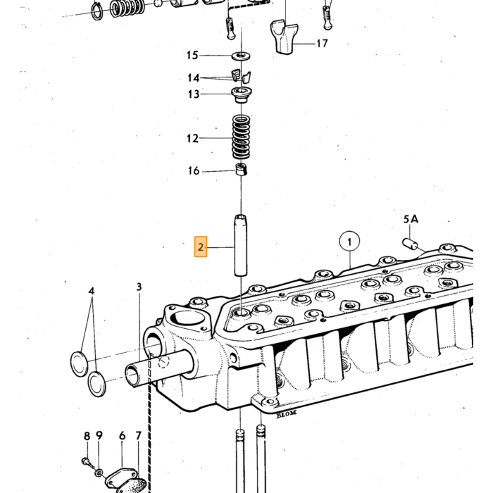 Volvo Bout UNC 1/4 x 20mm versn bak e a koppelingshuis onderste bout Volvo onderdeel nr 940117
