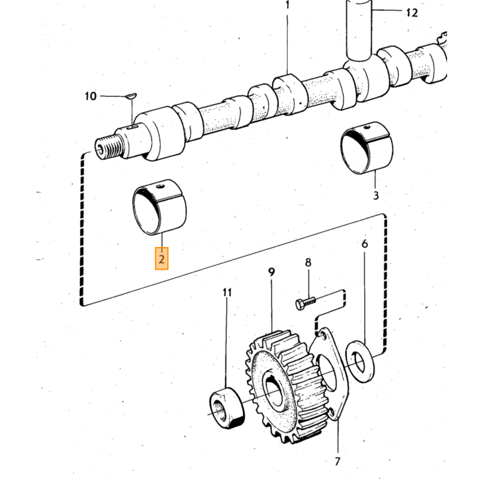 Volvo Bout UNC 1/4 x 20mm versn bak e a koppelingshuis onderste bout Volvo onderdeel nr 940117