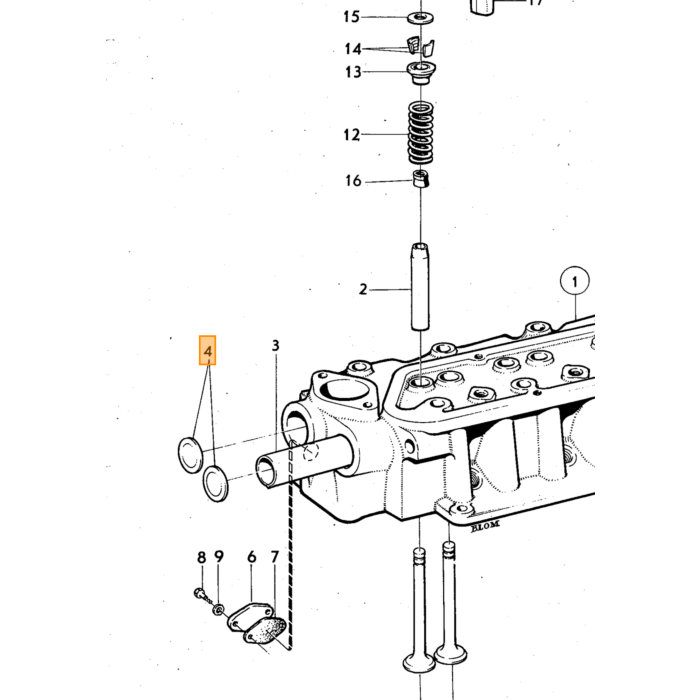 Volvo Bout UNC 5/16 x 22 lang bevestiging drukgroep thermostaathuis 102701 Volvo onderdeel nr 940135