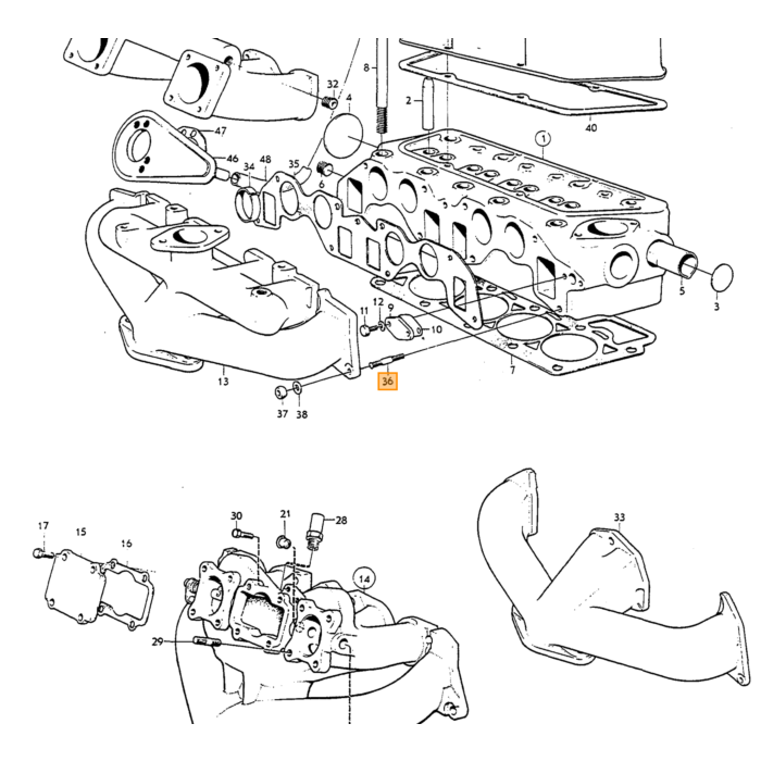 Volvo Bout UNC 7/16 14x38mm lang oa koppelingshuis/motor B16 B18 B20 Volvo onderdeel nr 940160