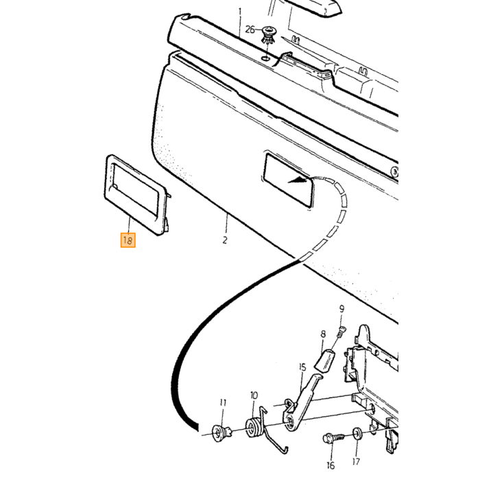Volvo Frame Beige binnenpaneel Volvo 850 5-deurs V70 (-2000)  V70 XC (-2000) : interieurcode Volvo onderdeel nr 9406443