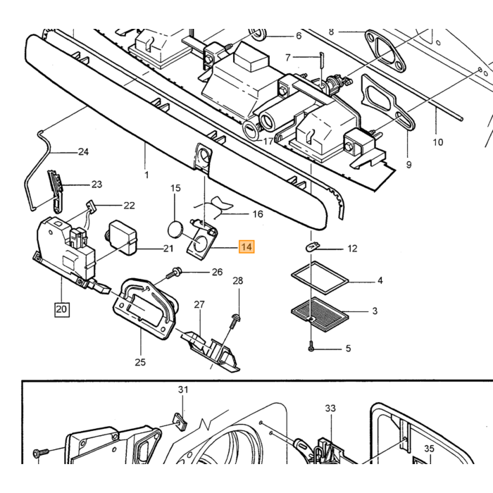 Volvo Deur portier Opener links Volvo onderdeel nr 9418757