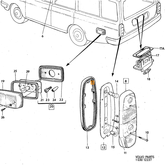 Volvo Flens bout carter 5/16 UNX15 B16 B18 B20 schokbreker 140 Volvo onderdeel nr 942402