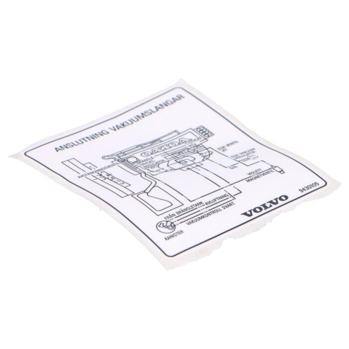 Volvo Sticker Volvo onderdeel nr 9430105