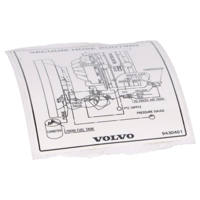 Volvo Sticker Volvo onderdeel nr 9430401