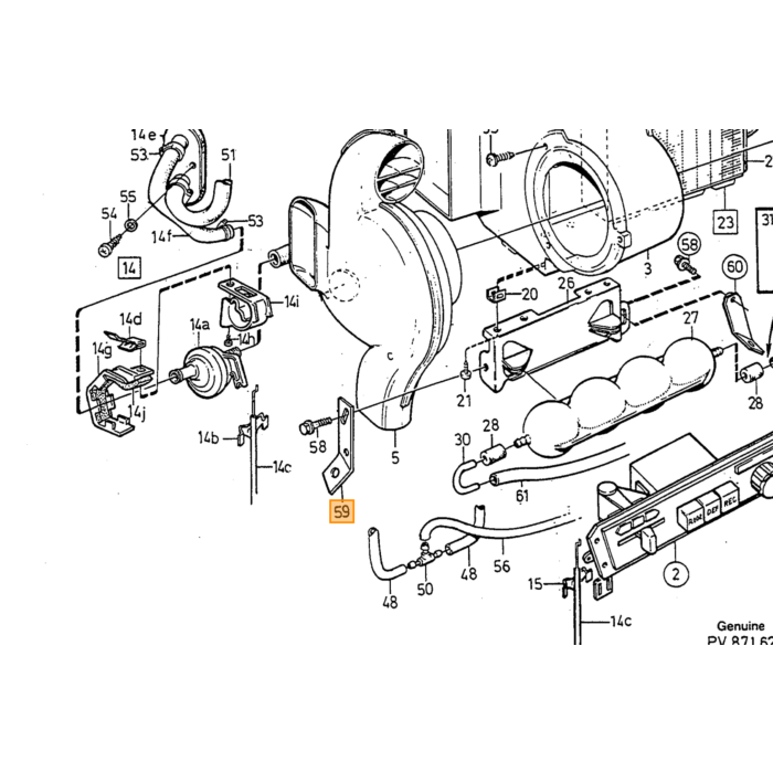 Volvo Kachelslang 16 mm inwendig en 23.5 mm uitwendig (wordt verkocht per meter) Volvo onderdeel nr 943368