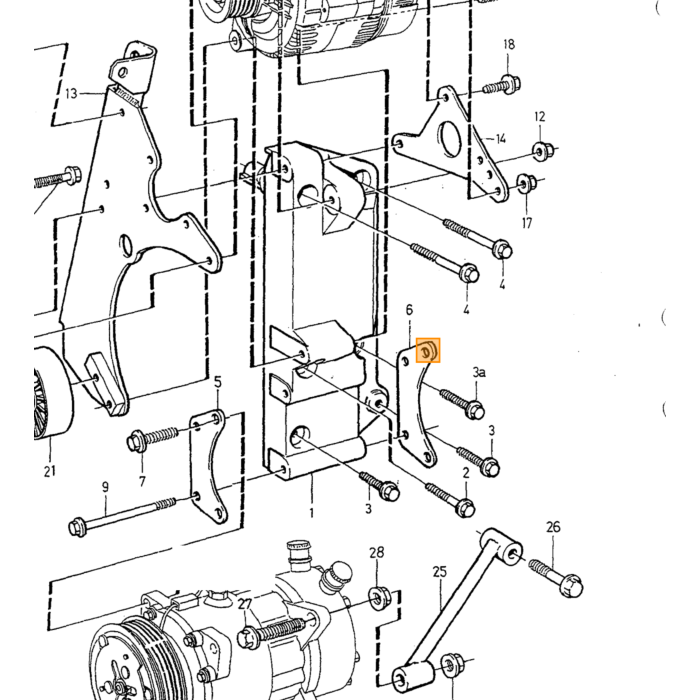 Volvo Motorsteun 850 S70 V70 classic TDI voorste (diesel) op subframe code blauw V70 850 S70  Volvo onderdeel nr 9434254