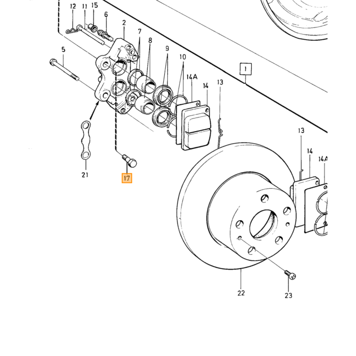 Volvo Bout remklauw Amazon B20+140+164 voor unf 1/2-20 X 1-1/4inch 32mm Volvo onderdeel nr 943506