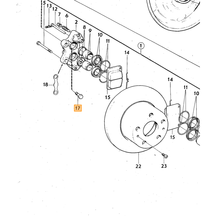 Volvo Bout remklauw Amazon B20+140+164 voor unf 1/2-20 X 1-1/4inch 32mm Volvo onderdeel nr 943506