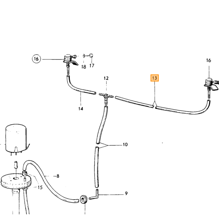 Volvo Slang  koplamp sproeier 3 mm binnendiam. per meter origineel volvo Volvo onderdeel nr 943722