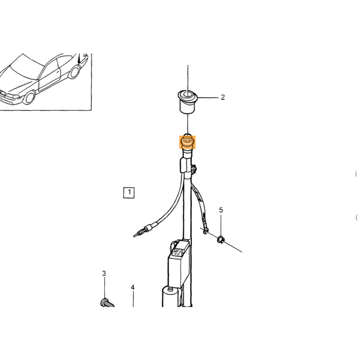 Volvo Antenne kabel EXTENSION Volvo onderdeel nr 9441829