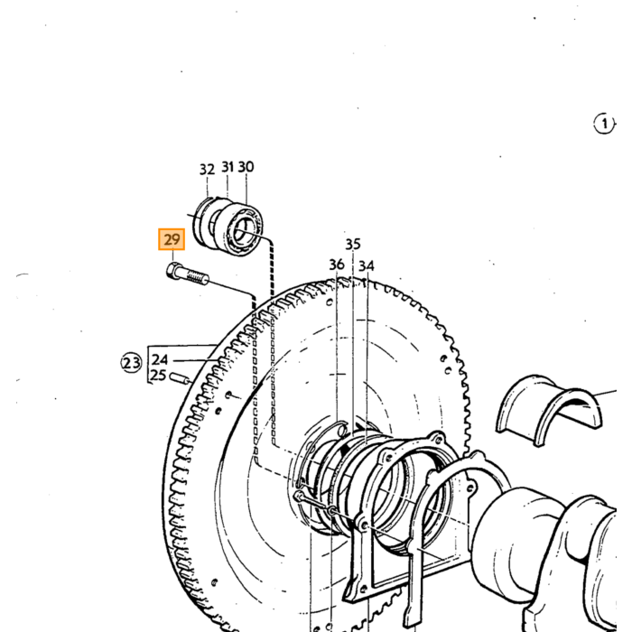 Volvo Bout UNF 3/8 x 25 12.9 vliegwiel B18+B20+B30  140  145  P 1800  P 1800 E  P 1800 ES  P 210 Duett  Pv 544 Volvo onderdeel nr 944741