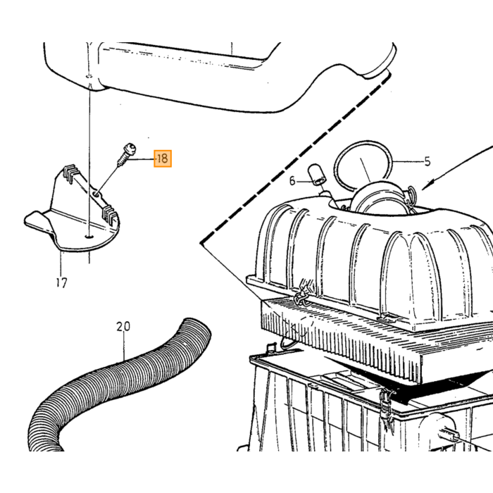 Volvo O-Ring keerring 740 940 2.3 injectie luchtfilter buis inlaat afdichting Volvo onderdeel nr 945443