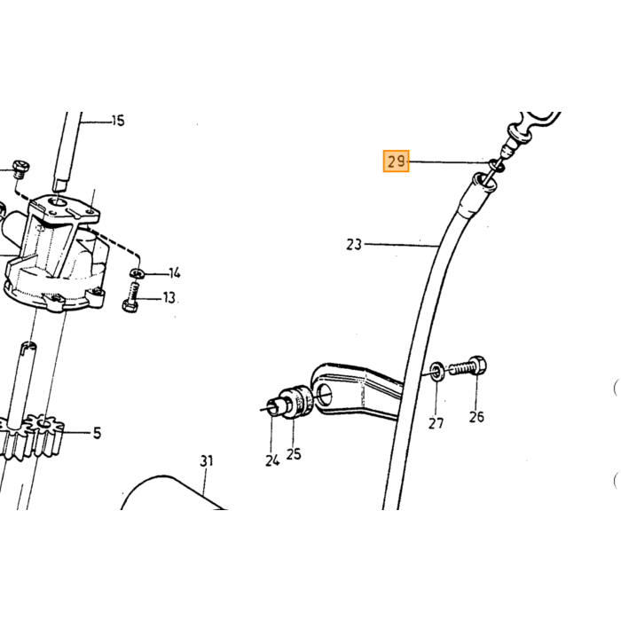 Volvo Rubber ring oliepeilstok B19+B21+B23+B230+B200 e rubber luchtstelschroef 240+740 carburateur uitvoering Volvo onderdeel nr 947114
