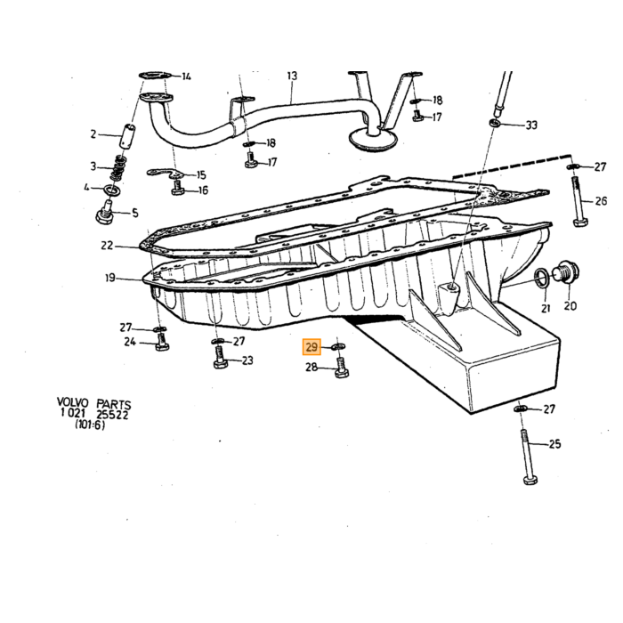 Volvo Rubber ring oliepeilstok B19+B21+B23+B230+B200 e rubber luchtstelschroef 240+740 carburateur uitvoering Volvo onderdeel nr 947114
