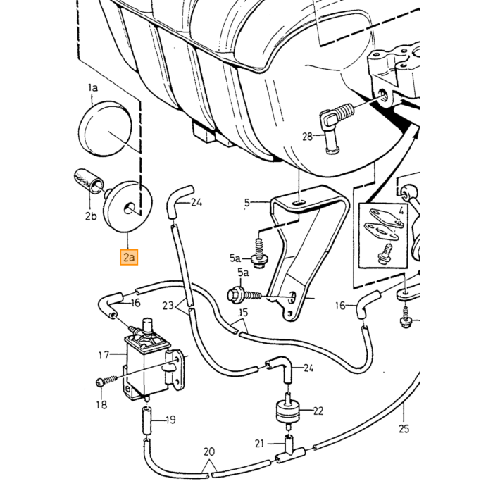 Volvo elleboog nippel inlaatspruitstuk 240  260  740  850  940  C70  S60  S70  V70  V70 XC oa vacuumslang Volvo onderdeel nr 947681