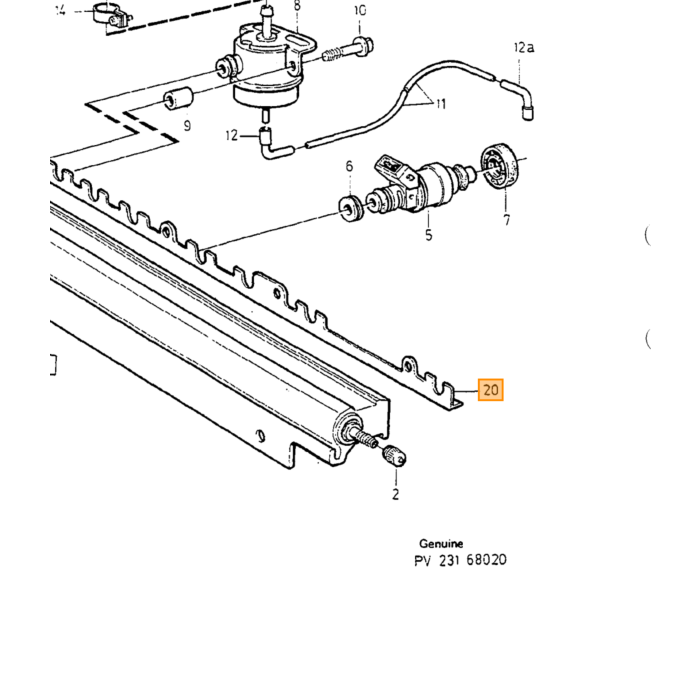Volvo Klem voor 3507405 125461 vulslang benzinetank 240 NML Volvo onderdeel nr 948211