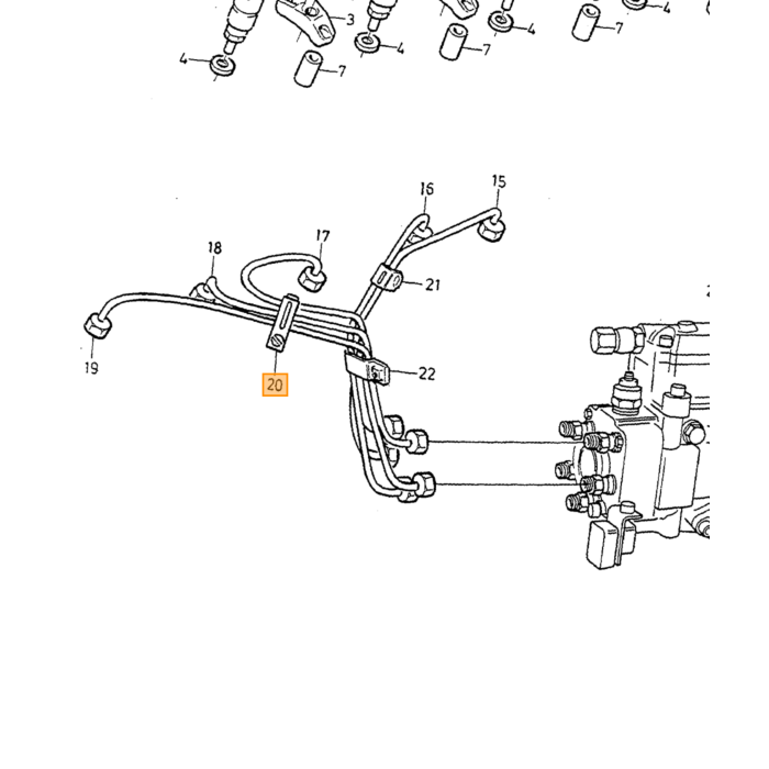 Volvo Klem voor 3507405 125461 vulslang benzinetank 240 NML Volvo onderdeel nr 948211