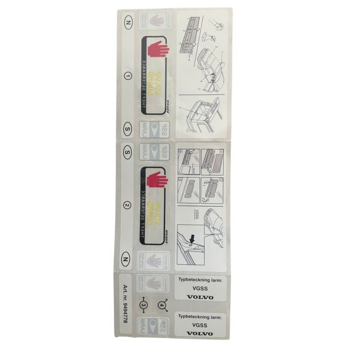 Stickerset Volvo Guard Alarm