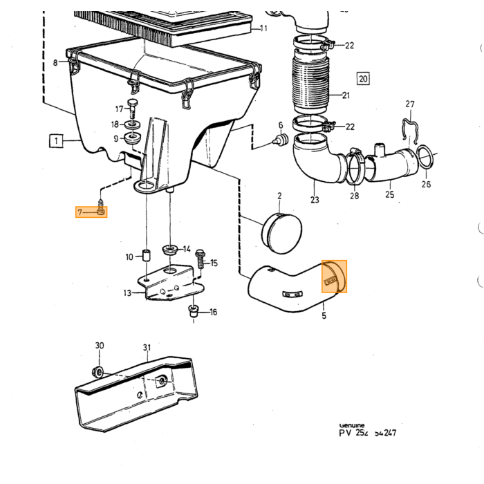 Volvo Rubber ring carter ventilatie+stroomverdeler B19+B21+B23 (925065) pakking Volvo onderdeel nr 949659