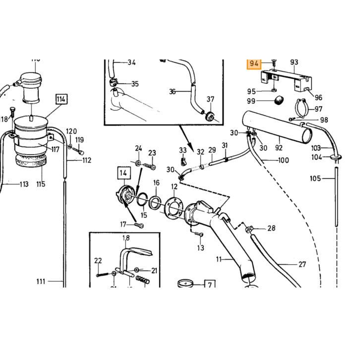 Volvo Schroef portier handgreep /koplamp  ea unc benztankvlotter etc UNC10-24-PV444+PV544+Duett+Amazon Volvo onderdeel nr 950021