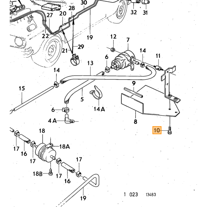 Volvo Schroef UNC 1/4-20x3/8inch (9 mm) URX Volvo onderdeel nr 950044