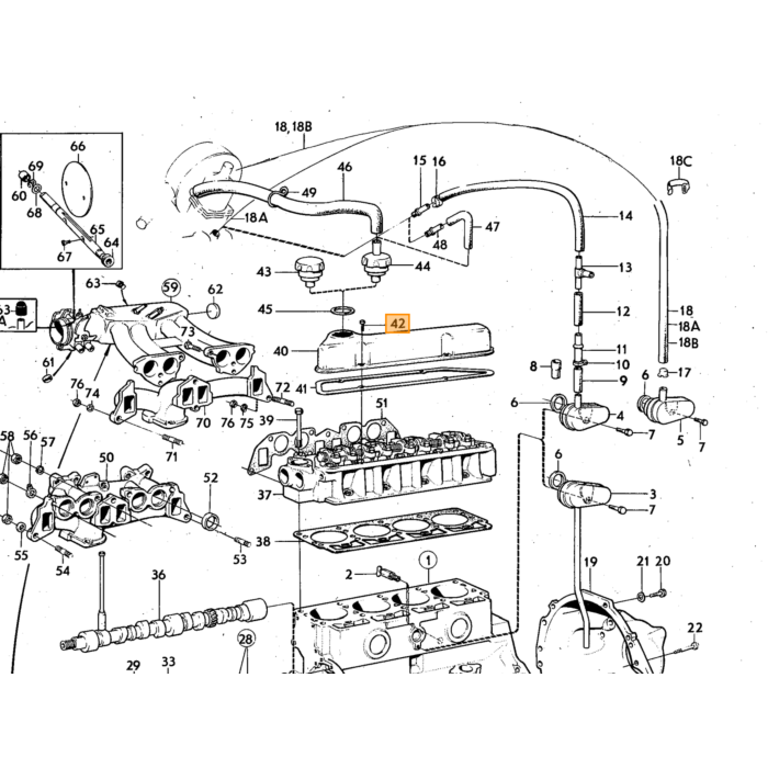 Volvo Klepdeksel plaatjes set B18+B20 +boutjes ( 4 stuks ) Volvo onderdeel nr 950045S