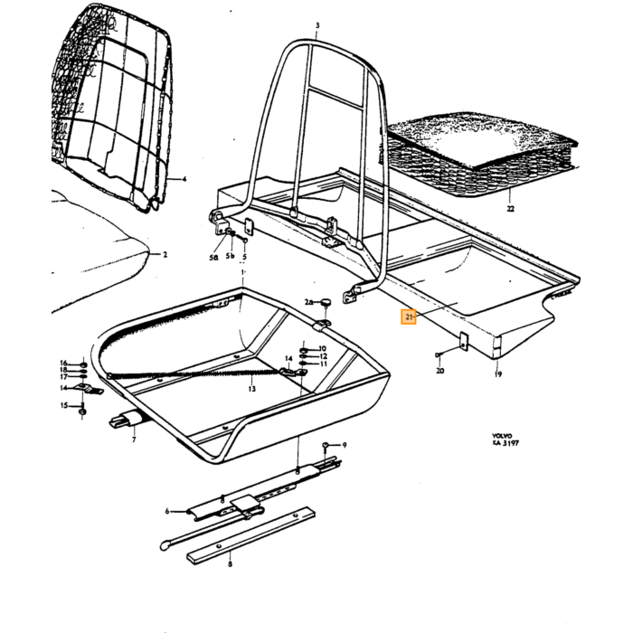 Volvo Bout scharnier Amazon (kruiskop) UNC 5/16-19 UNC schroef Volvo onderdeel nr 950158